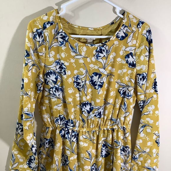 J. Crew Factory Yellow Floral Mini Dress - Picture 3 of 7
